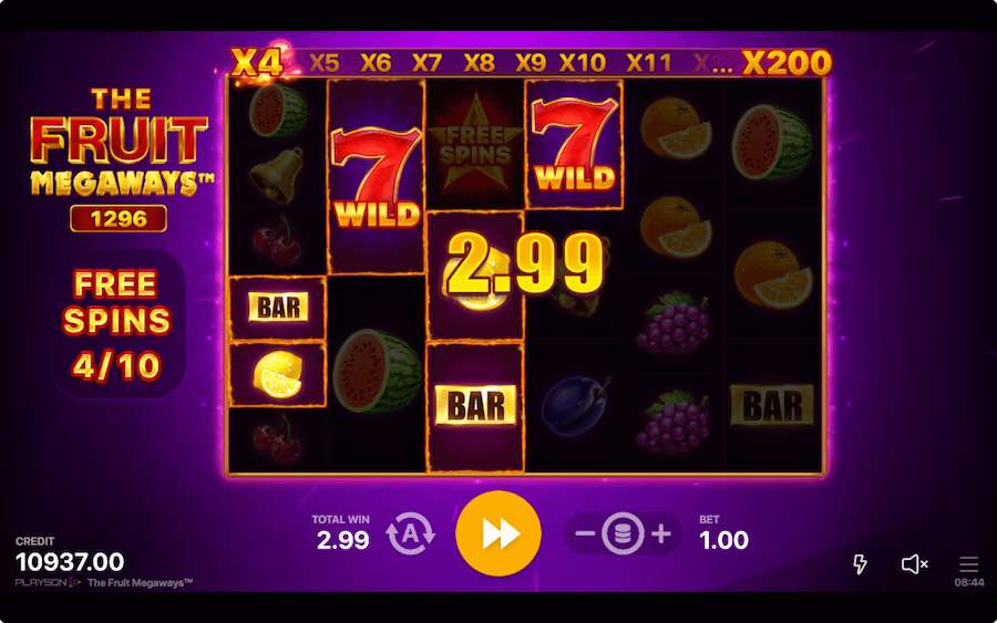 Play With Up To A 200x Win Multiplier On The Fruit Megaways Slot