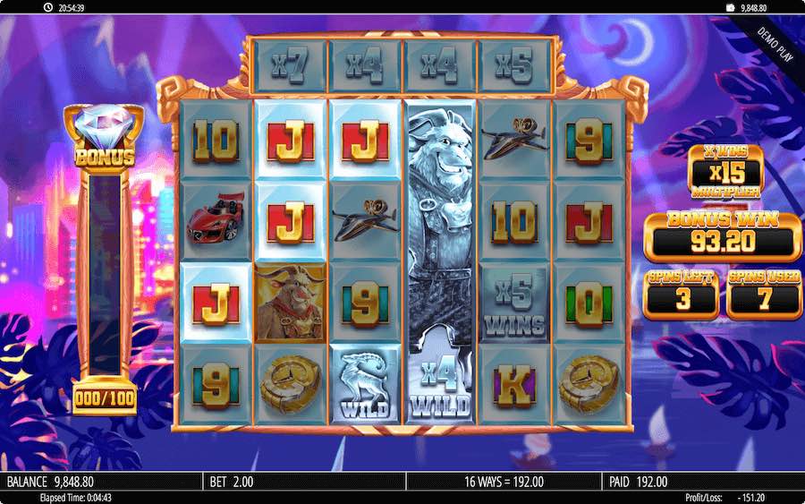 Play With Incremental Multiplier Values In The X Wins Free Spins Bonus On The G.o.a.t Slot