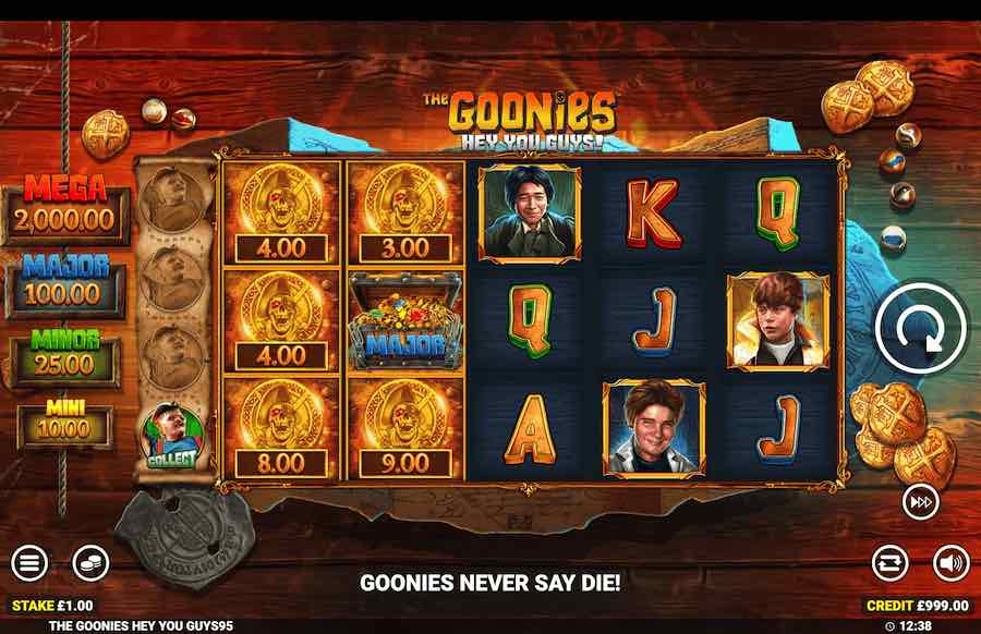 The Goonies Hey You Guys Slot Base Game 