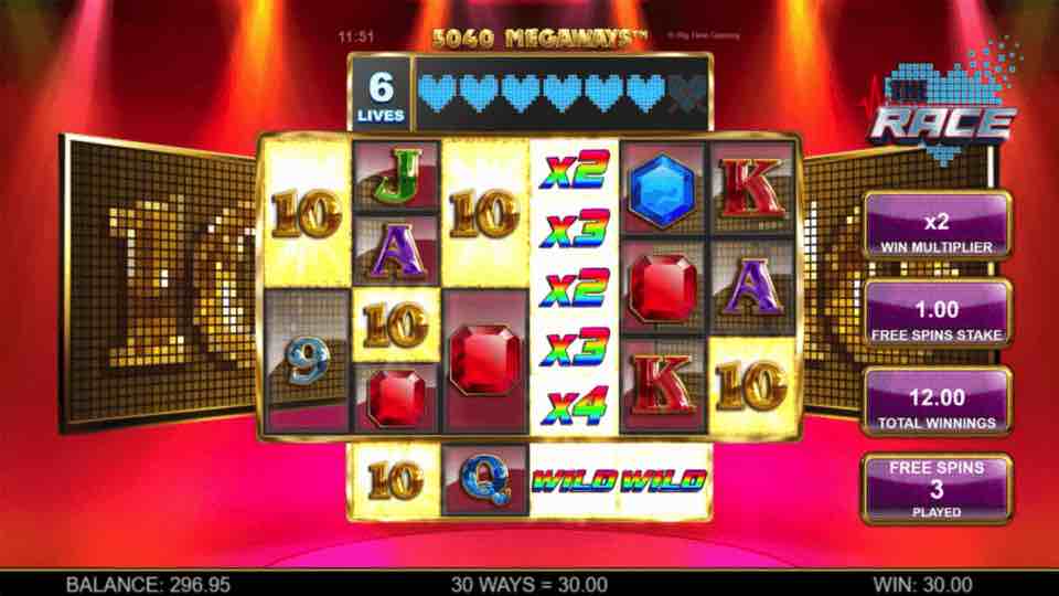 The Race Megaways Slot Free Spins Feature