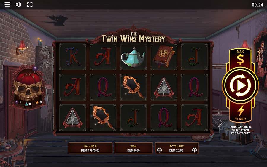 Play With 5 Reels, 25 Fixed Paylines, And Win Up To 5,740x Your Stake On The Twin Wins Mystery Online Slot From Provider Mancala Gaming