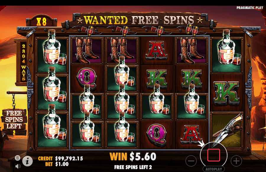 The Wild Gang Free Spins Feature 