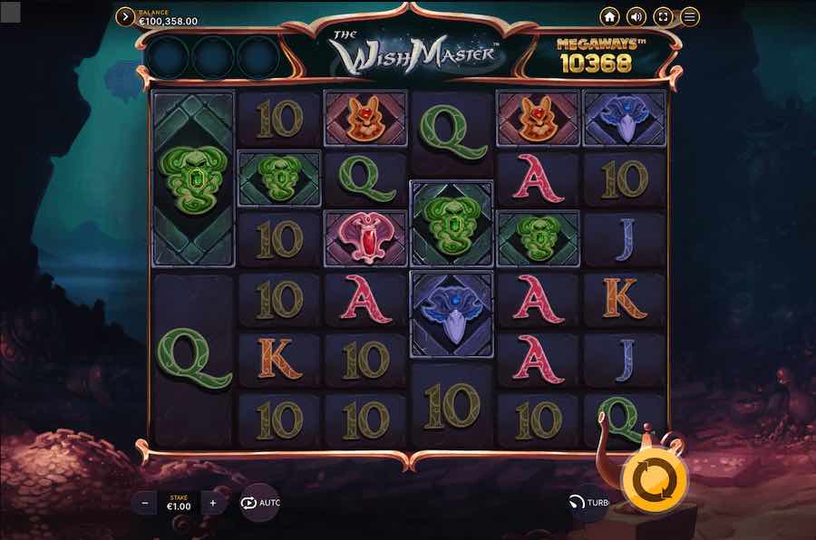 The Wish Master Megaways Slot Base Game