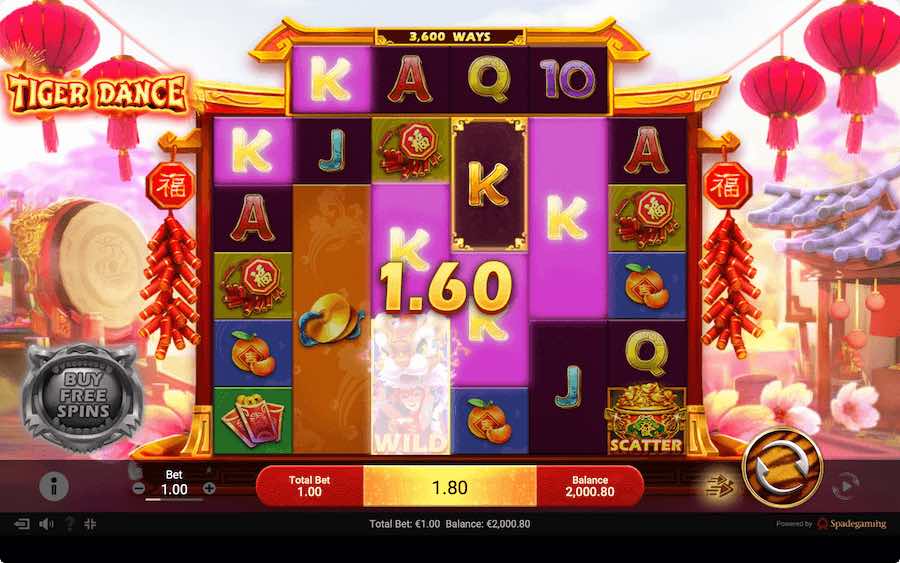 Play With 6 Reels, 32,400 Paylines, And Win Up To 10,000x Your Bet On Spadegaming's Tiger Dance Online Slot