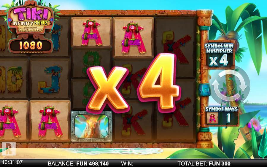 Play With Unlimited Reels And Multipliers In The Base Game On Tiki Infinity Reels Megaways™