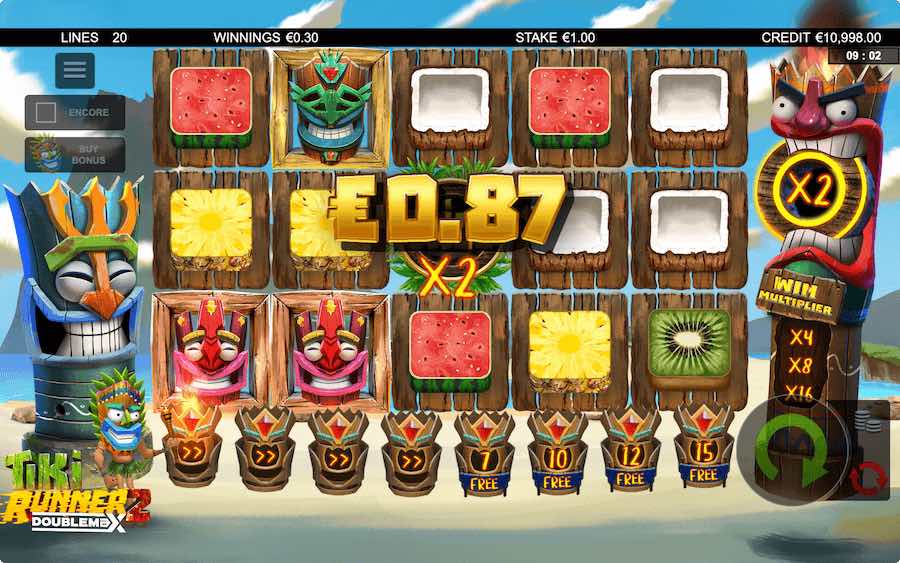 Play With 5 Reels, 20 Paylines, And Win Up To 20,000x Your Bet In Bulletproof Games Tiki Runner 2 Doublemax Online Slot