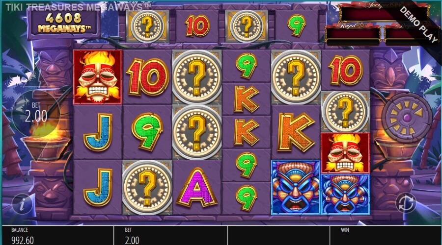 Play With An Unlimited Win Multiplier During The Free Spin Feature On Tiki Treasures Megaways Slot