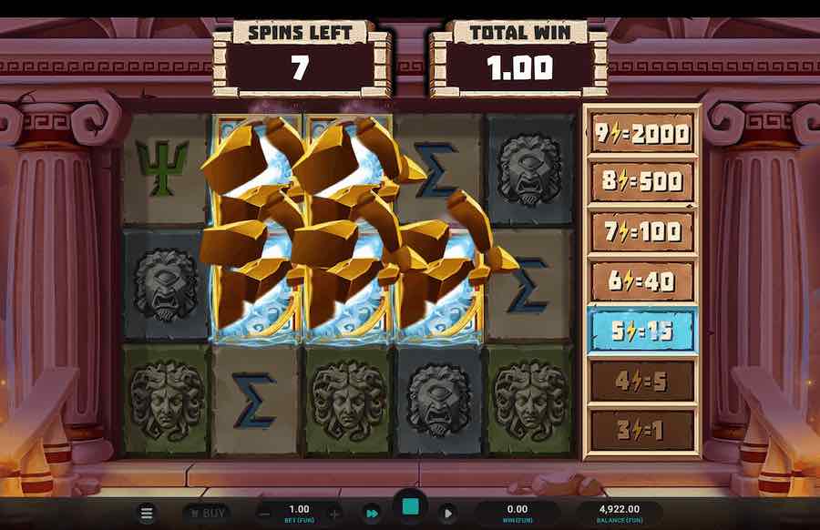 Titan Strike Free Spins Feature 