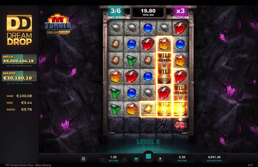 There Are 2 Bonus Features That Can Be Triggered Whilst Playing Tnt Tumble Dream Drop Slot