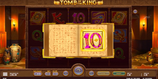 10 Free Spins Will Be Awarded And An Expanding Symbol If The Bonus Is Triggered On Tomb Of The Kings