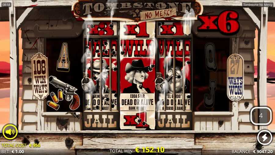 Tombstone No Mercy Slot Free Spins Feature