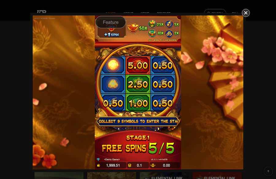 Treasure Bowl Free Spins Feature