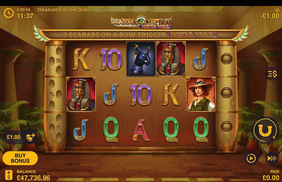 Treasures Of The Dead Slot Base Game