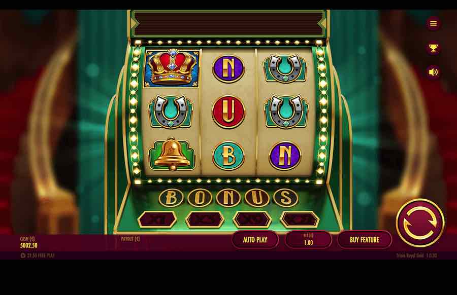 Triple Royal Gold Online Slot From Thunderkck Is Played Across Three Reels And 27 Paylines