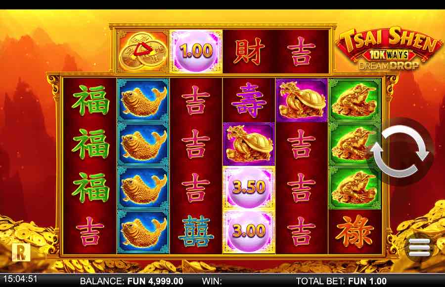 Tsai Shen 10k Ways Dream Drop Slot Base Game