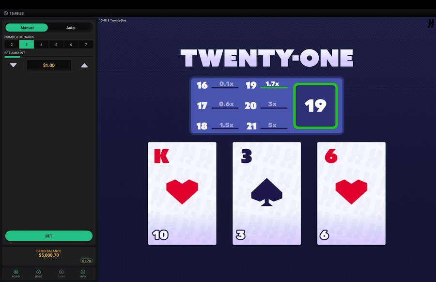 Twenty-one Gameplay