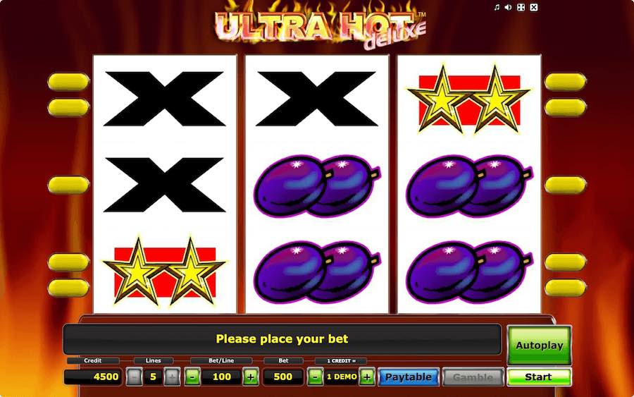 Play With 3 Reels, 5 Paylines, And Win Up To 1,500x Your Bet In Novomatic Gaming's Ultra Hot Deluxe Online Slot