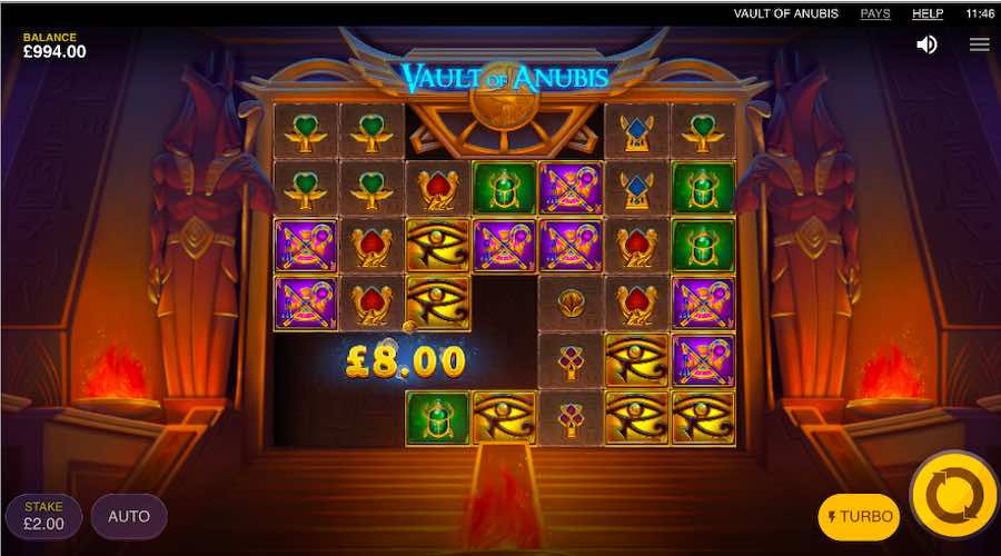 Vault Of Anubis Slot Includes The Cascading Reels Feature