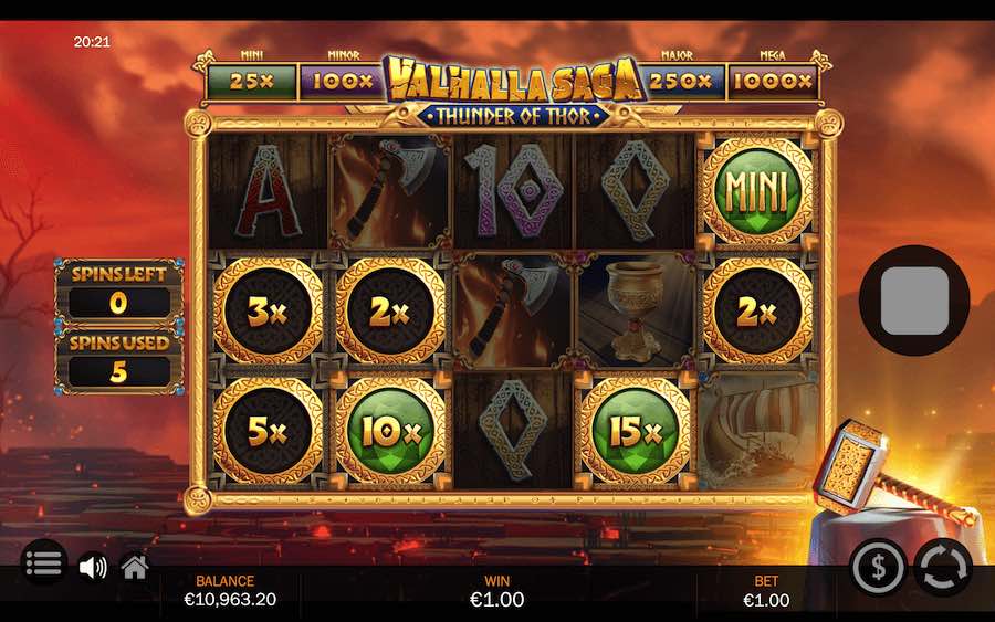 Land A Minimum Of 5 Scatter Symbols During The Base Game To Trigger The Free Spins Feature On Valhalla Saga Video Slot