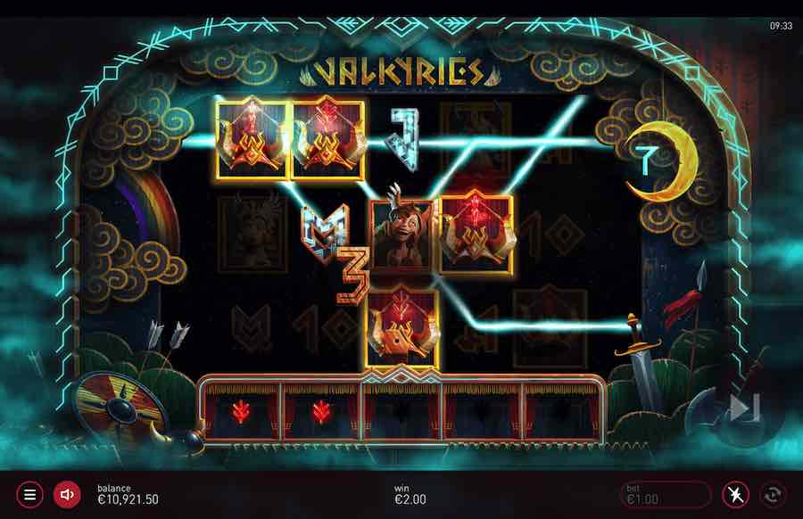 If Three Scatter Symbols Appear In View Then The Free Spins Feature Will Be Triggered On The Valkyries Video Slot