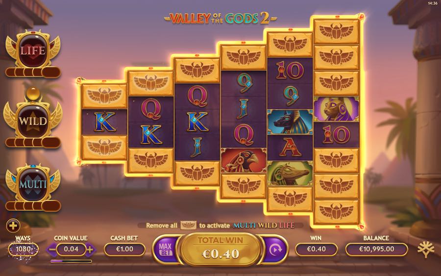 Winning Combinations Will Cause The Reels To Respin And Remove The Blocker Symbols On Valley Of The Gods 2