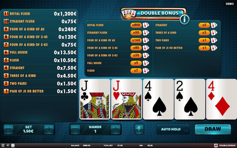 Double Bonus Video Poker