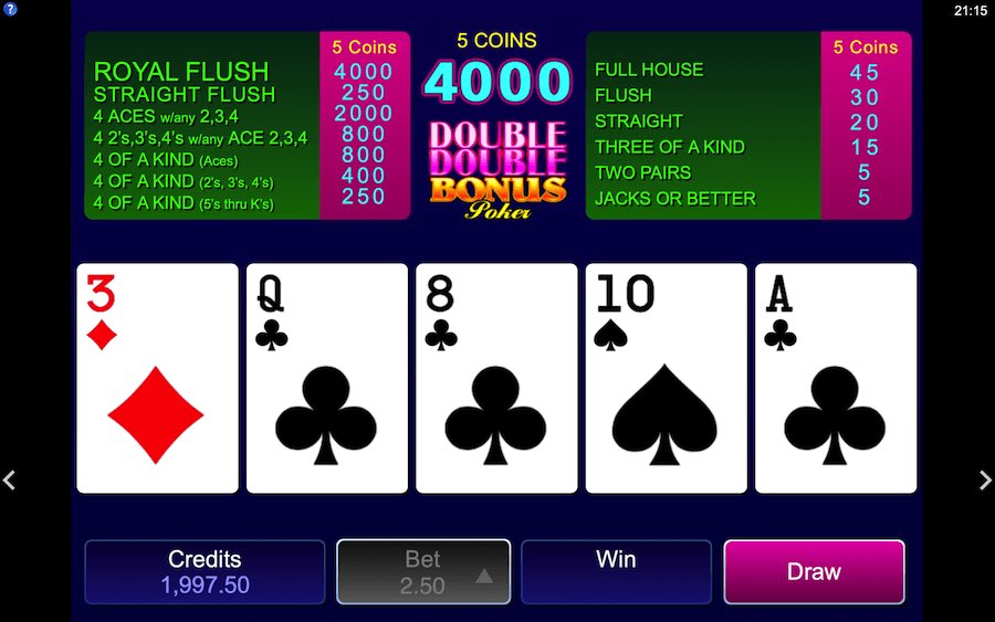 Double Double Bonus Video Poker