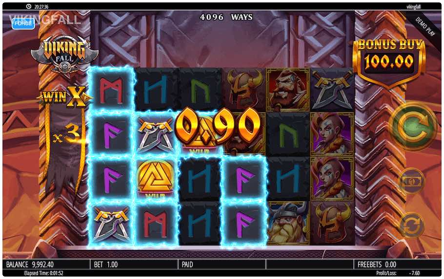 The Size Of The Reels Will Increase With Each Win That Is Formed When Playing Viking Fall Slot From Blueprint Gaming