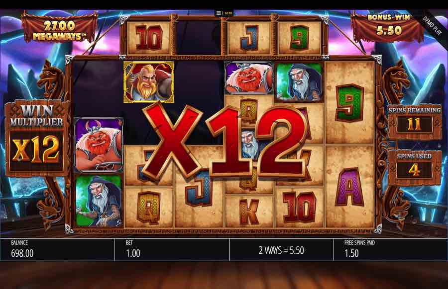 Vikings Unleashed Megaways Slot Free Spins Feature