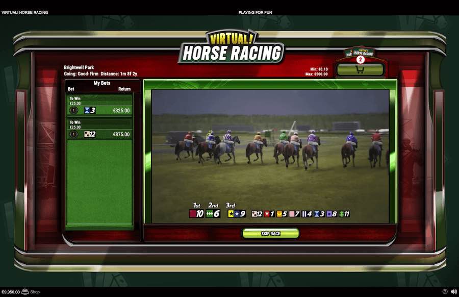 Virtual Horse Racing Gameplay