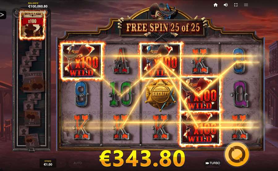 3 Scatter Symbols Landing In View Will Trigger The Free Spins Feature On Wanted Wildz Video Slot