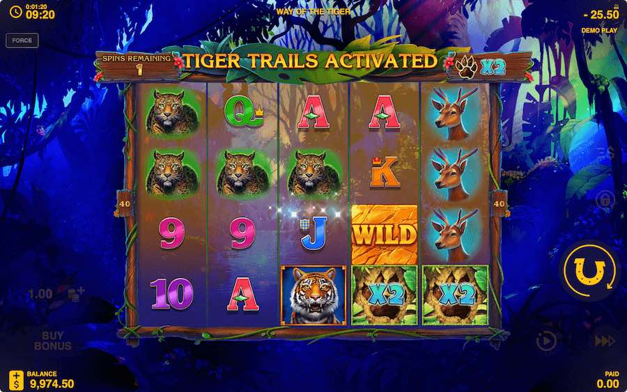 Play With The Tiger's Trial Feature And The Lucksome Locks Feature In The Base Game On Way Of The Tiger Slot