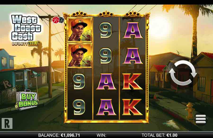 West Coast Cash Infinity Reels Slot Base Game