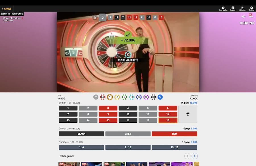 Wheel of Fortune Betgames