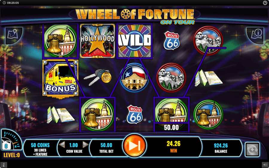 Trigger Exciting Modifiers And Bonus Rounds On Wheel Of Fortune On Tour Video Slot