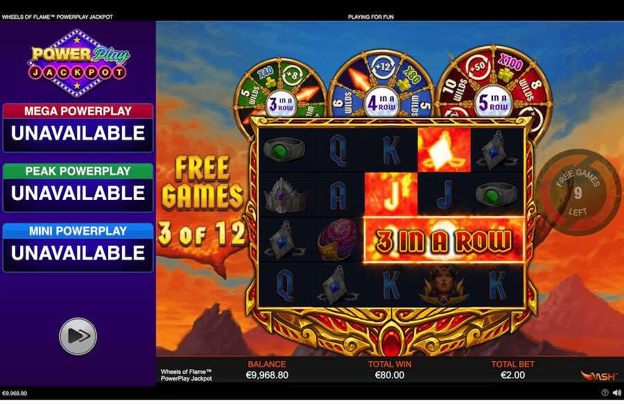 Wheels Of Flame Slot Free Spins Feature