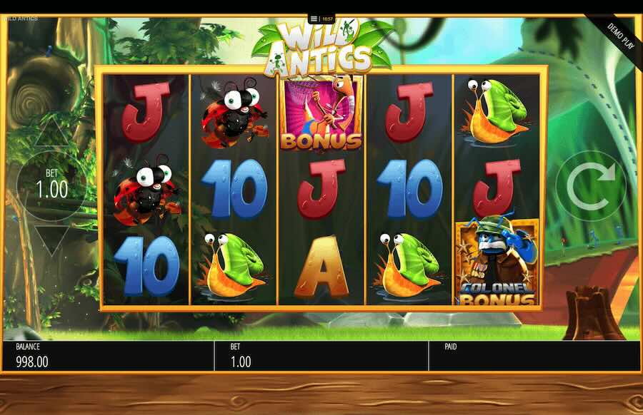 Wild Antics Slot Base Game