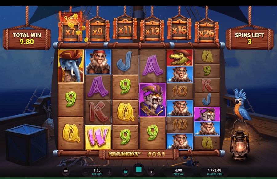 Play With A Persistent Multiplier During The Free Spins Feature On Wild Buccaneer Megaways Slot