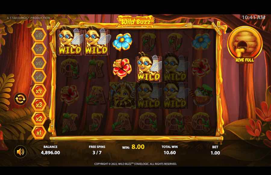 The Free Spin Feature Will Be Triggered On The Wild Buzz Video Slot When 3 Or More Scatter Symbols Land In View