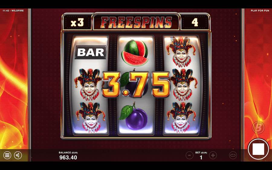 Landing Just 2 Scatter Symbols In View Will Trigger The Free Spin Bonus Wheel On Wildfire Video Slot