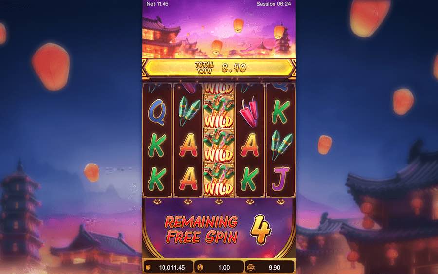 3 Scatter Symbols Landing In View Will Trigger The Free Spins Feature On Wild Fireworks Video Slot