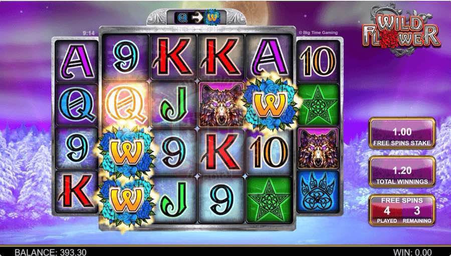 Play Up To 4 Free Spin Features On Wild Flower Slot