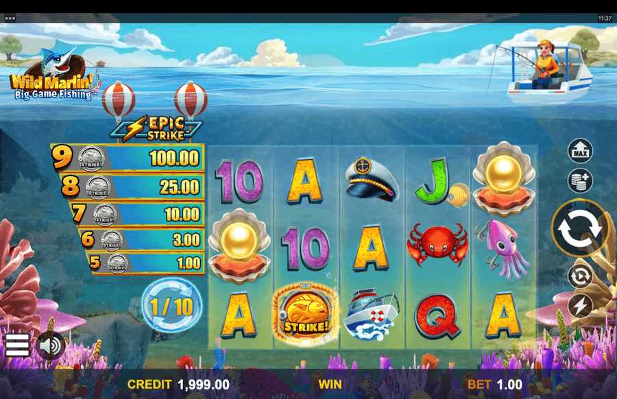 Play With 5 Reels, 10 Fixed Paylines And Win Up To 1,440x Your Bet In Wild Marlin Big Game Fishing From Provider Infinity Dragon Studios