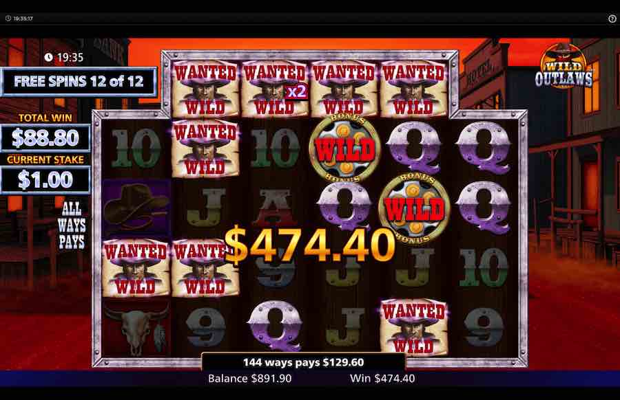 Wild Outlaws Slot Free Spins Feature