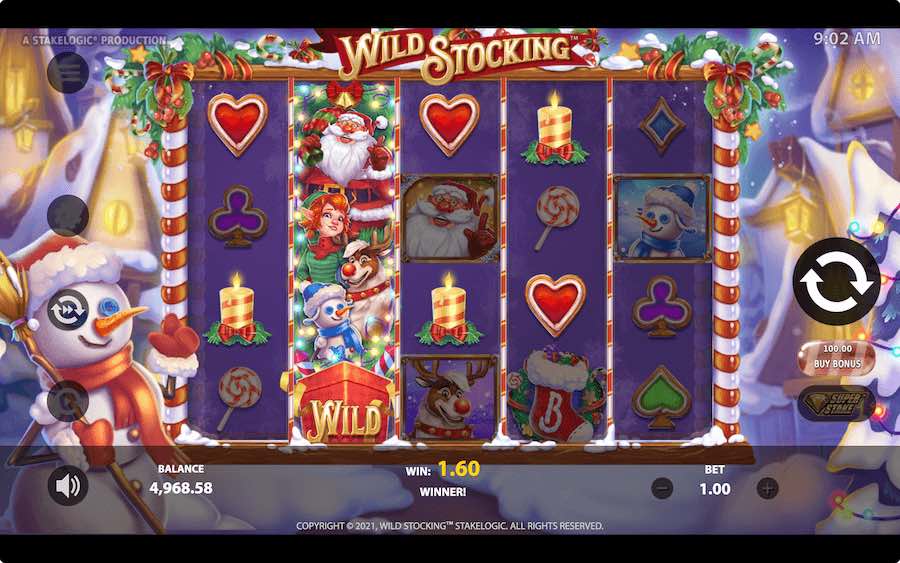 Play With Expanding Wilds In Both The Base Game And The Free Spins Feature On Wild Stocking Slot