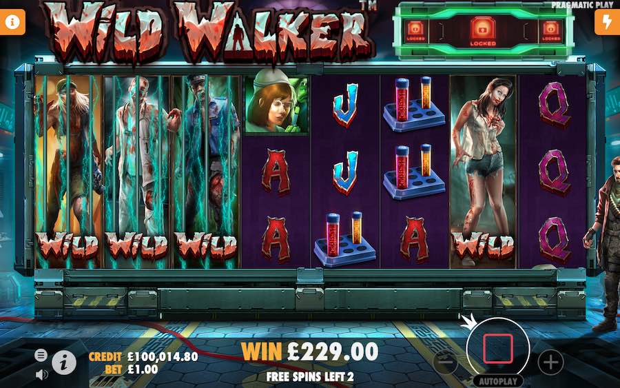 All Reels Unlocked During The Free Spin Feature On Wild Walker