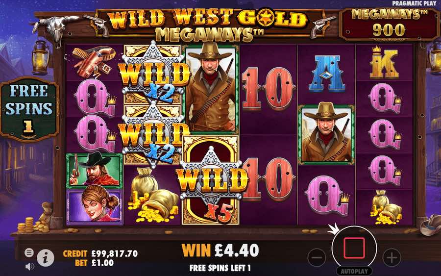 Wild West Gold Megaways Free Spins Feature