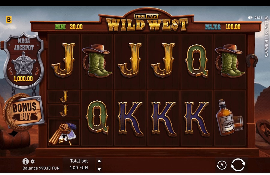 Wild West Trueways Slot Base Game 