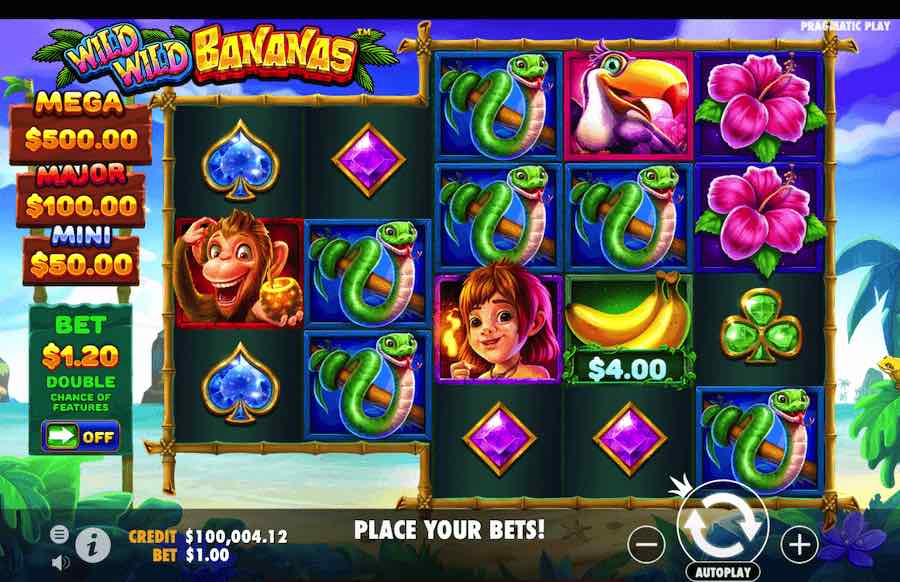 Wild Wild Bananas Slot Base Game