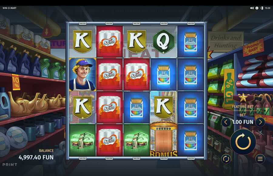 Win-o-mart Slot Base Game